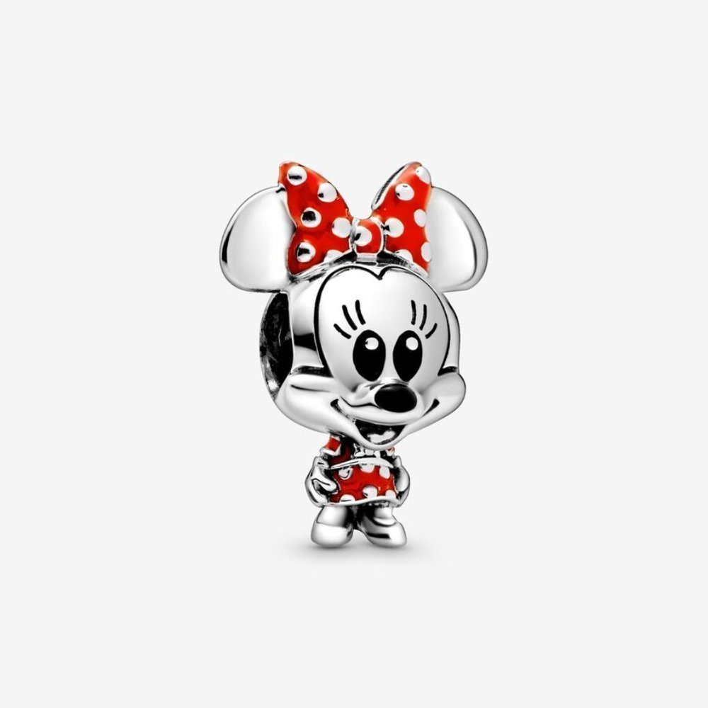 Disney Minnie Mouse Red and Silver Bracelet Charm